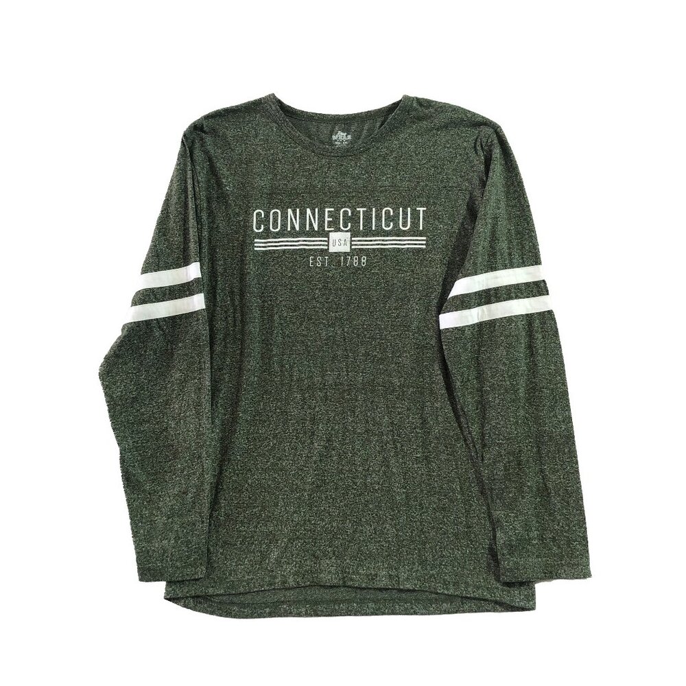 Rag Wear USA T-Shirt Mens Size XXL Green Crewneck Long Sleeve Connecticut